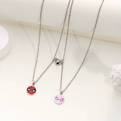 2Pcs Spider Friendship Necklace Matching Bracelets for Couple Best Friends Spider Pendantbirthday Jewelry Gifts for Women Girls