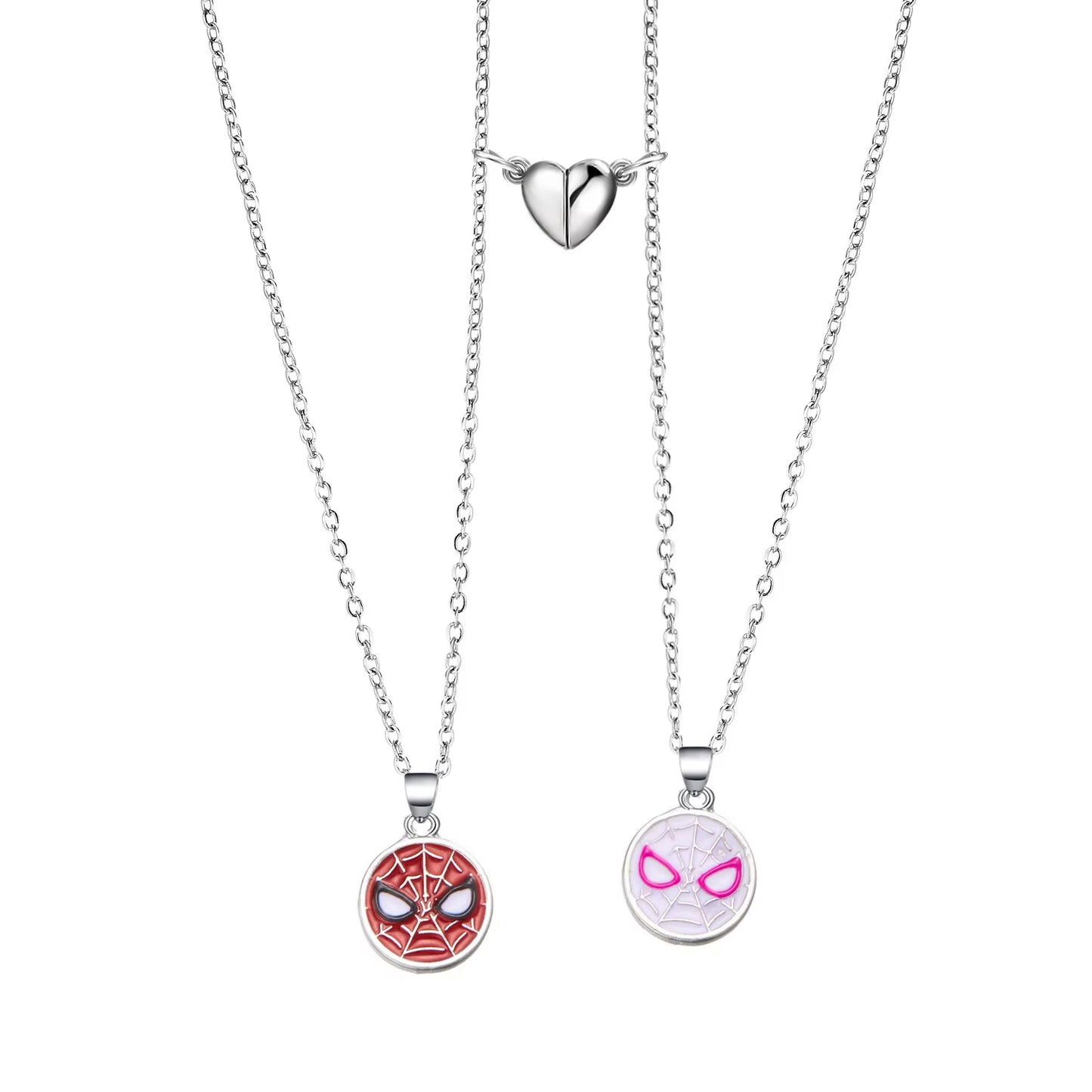 2Pcs Spider Friendship Necklace Matching Bracelets for Couple Best Friends Spider Pendantbirthday Jewelry Gifts for Women Girls